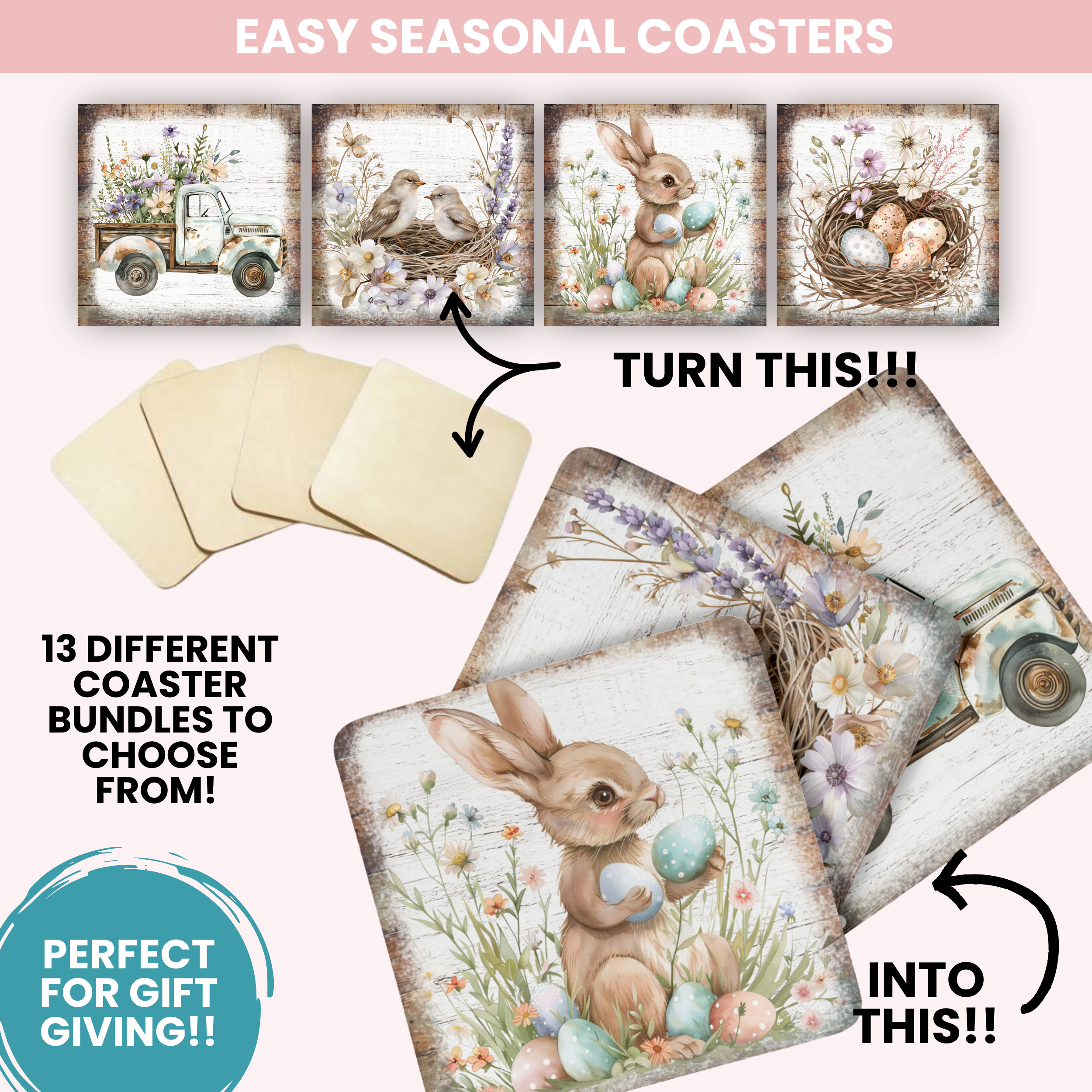 SEASONAL COASTER DTF Kit | DIY Kits