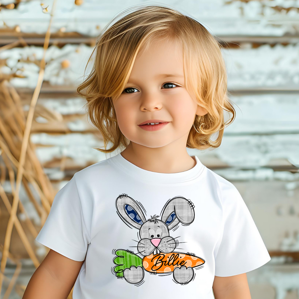 Bunny With Blue Dots On Ear & Carrot DTF Bundle | DTF Transfers