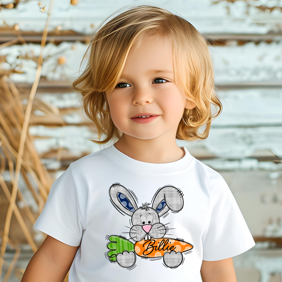 Bunny With Blue Dots On Ear & Carrot DTF Bundle | DTF Transfers