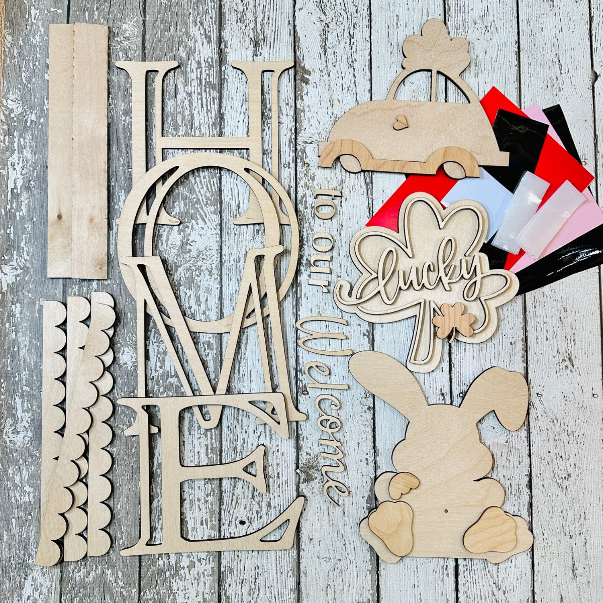 Porch Leaner Home Sign DIY Kit PLUS online class! | Wood Craft Blank