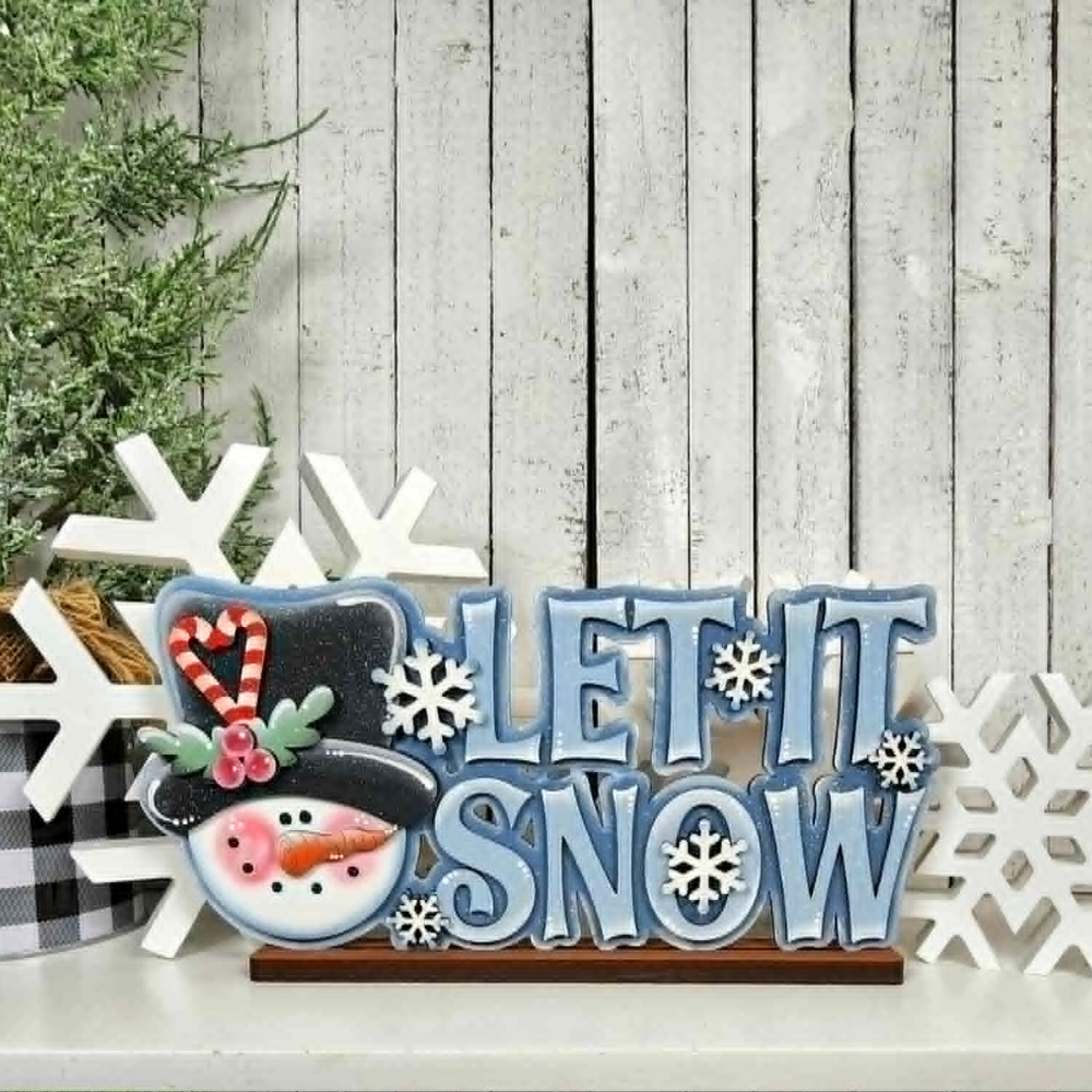 Let It Snow Snowman Shelf Sitter 50 | DIY Kits