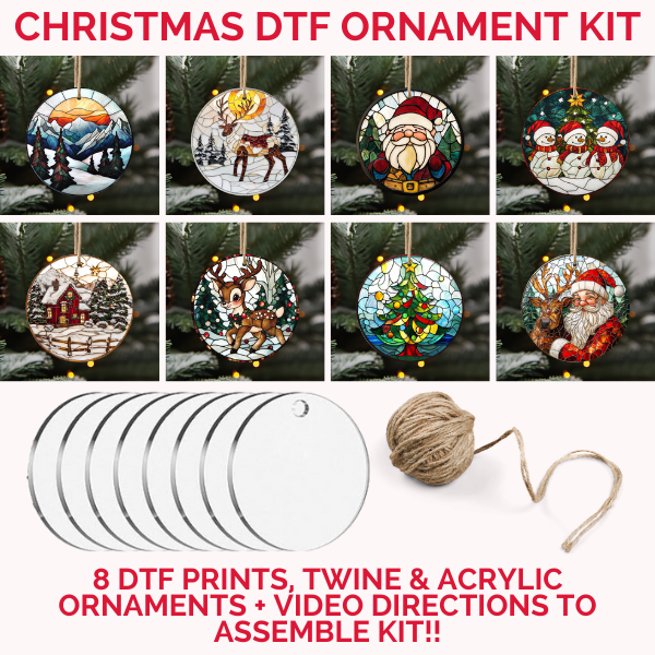 Stained Glass Seasonal Ornament DTF Kit | DIY Kits