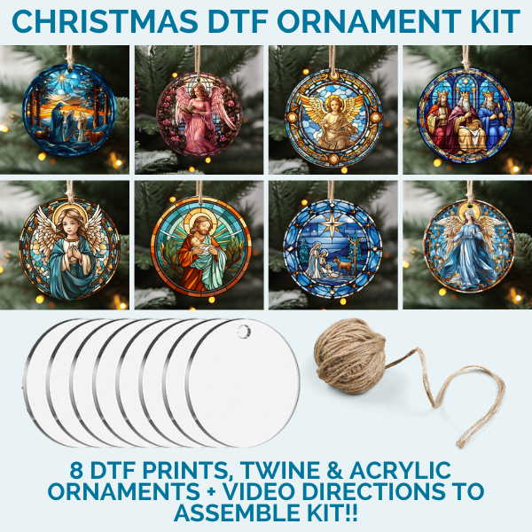 Stained Glass Seasonal Ornament DTF Kit | DIY Kits