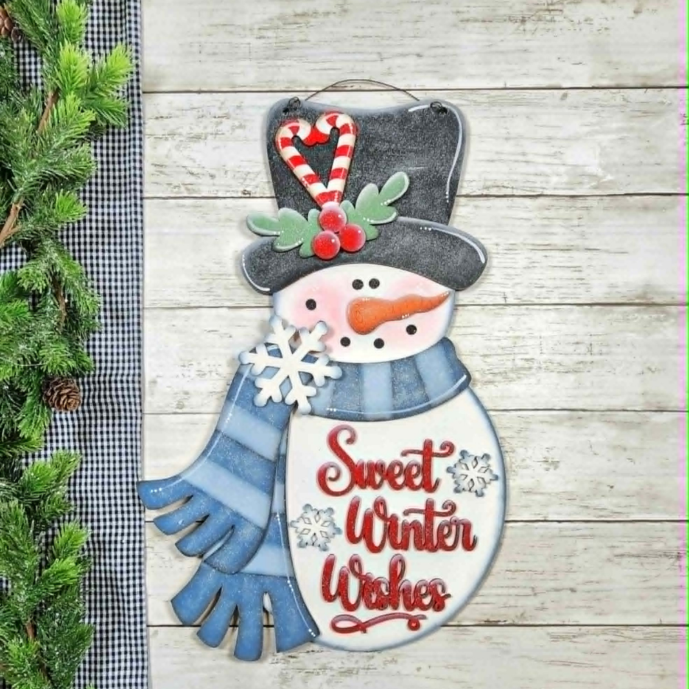 Sweet Winter Wishes Snowman Sign 52 | DIY Kits
