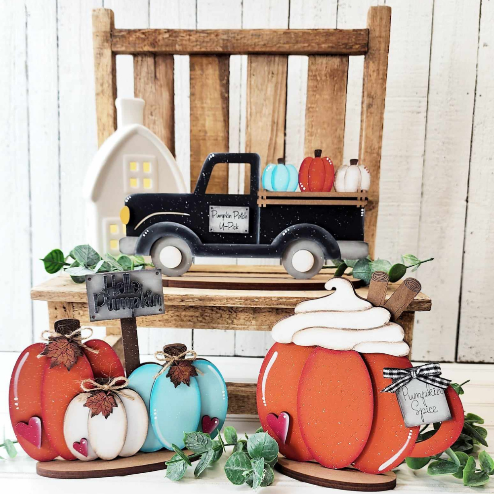 Pumpkin Patch Tiered Tray Set 53  | DIY Kits