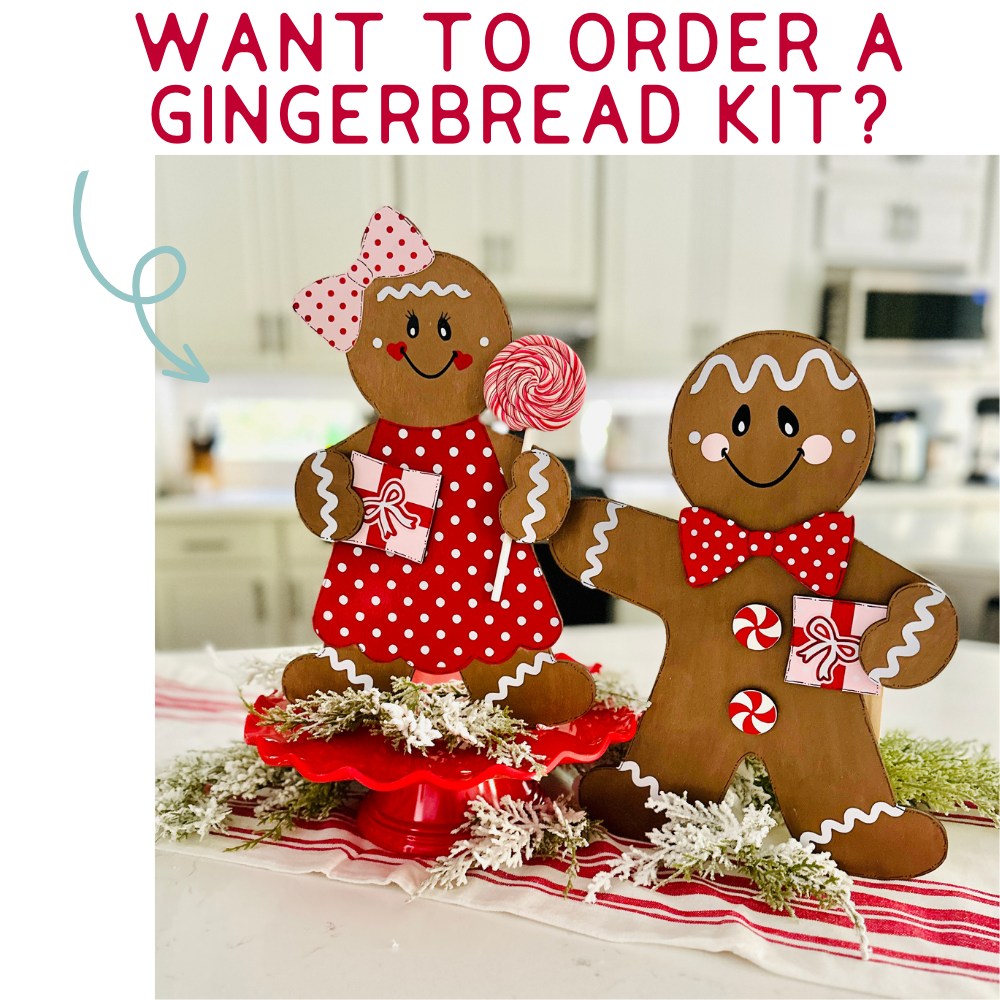 Gingerbread Boy and Girl Table Decor | DIY KIT