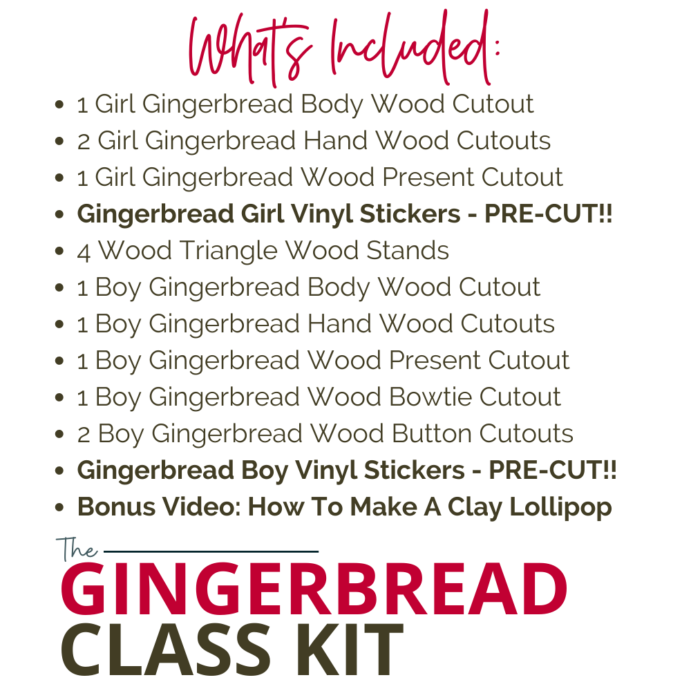 Gingerbread Boy and Girl Table Decor | DIY KIT