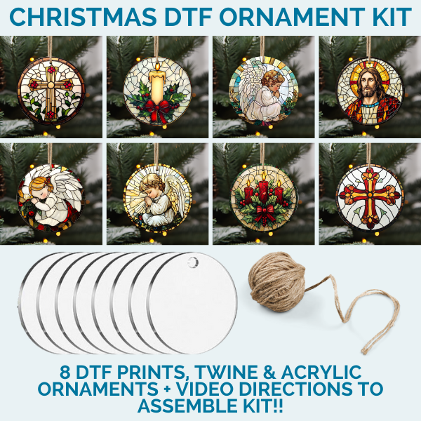 Stained Glass Seasonal Ornament DTF Kit | DIY Kits