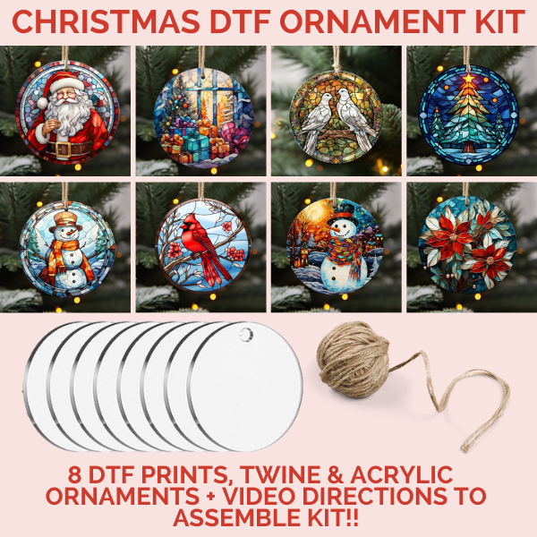 Stained Glass Seasonal Ornament DTF Kit | DIY Kits