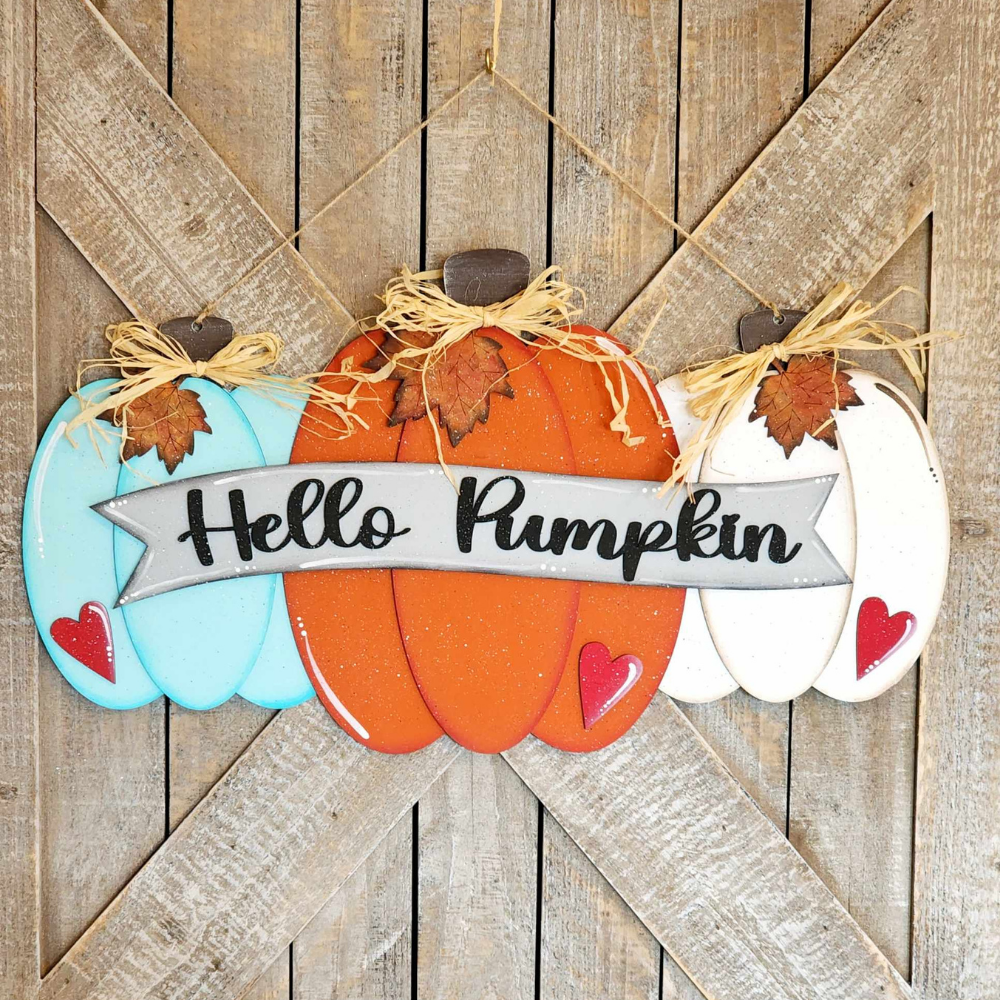 Hello Pumpkin Trio Sign 64 | DIY Kits