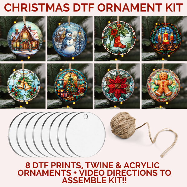 Stained Glass Seasonal Ornament DTF Kit | DIY Kits