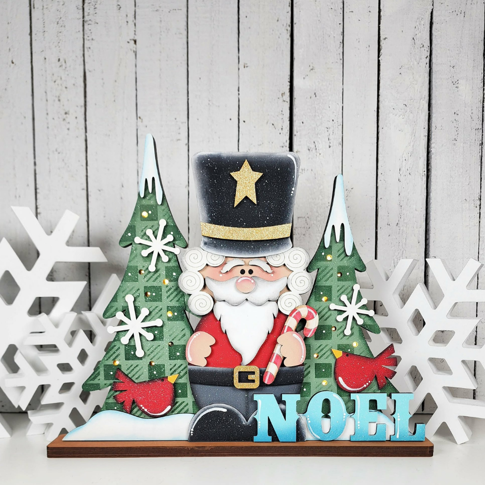 Noel Santa & Christmas Trees Shelf Sitter 27 | DIY Kits