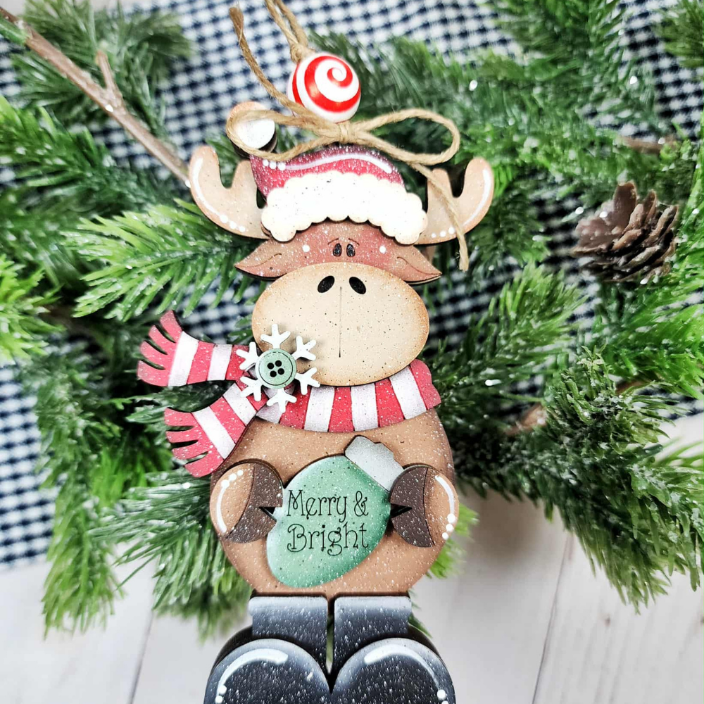 Merry & Bright Moose Shelf Sitter 32 | DIY Kits