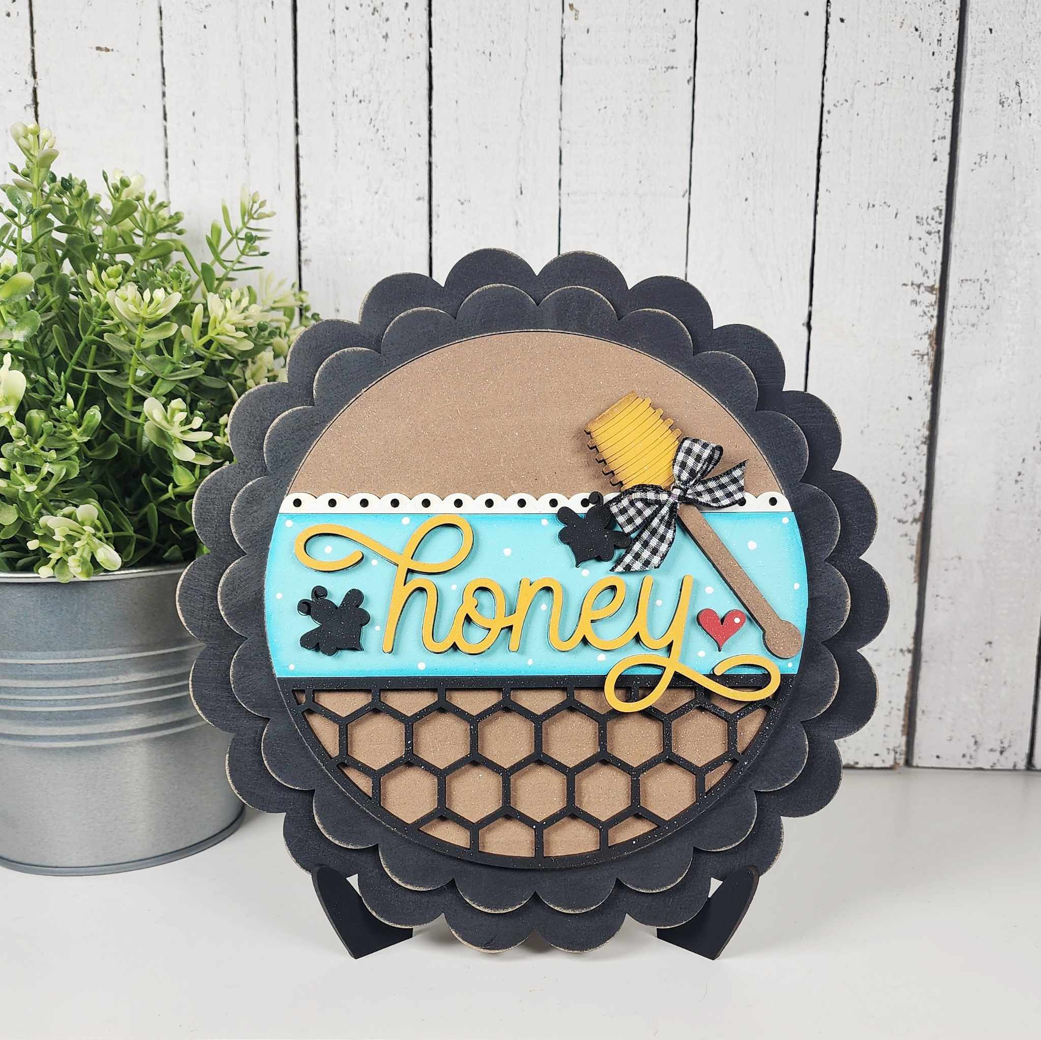Honey Bee Tiered Tray Wood Craft Blank Set | DIY Kits
