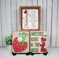 Strawberry Mini Sign Wood Craft Blank Set | DIY Kits