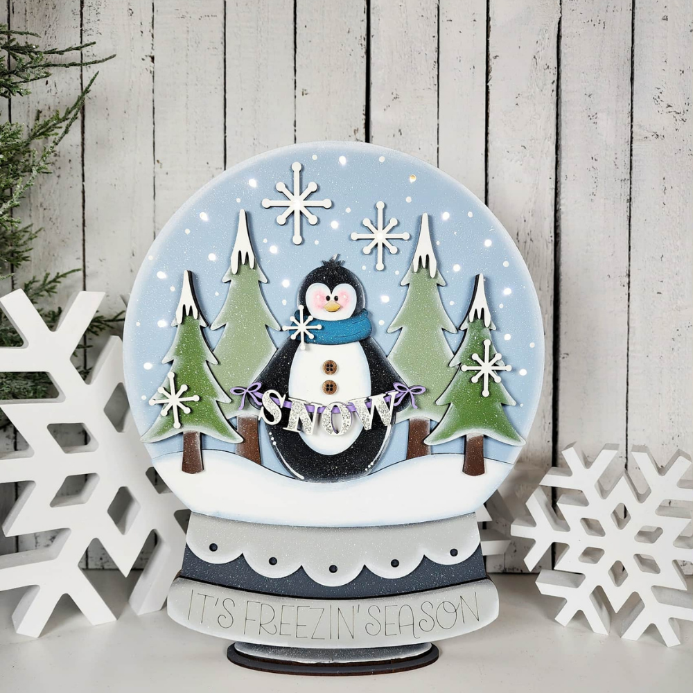 Freezin' Season Penguin Snow Globe Sign 34 | DIY Kits
