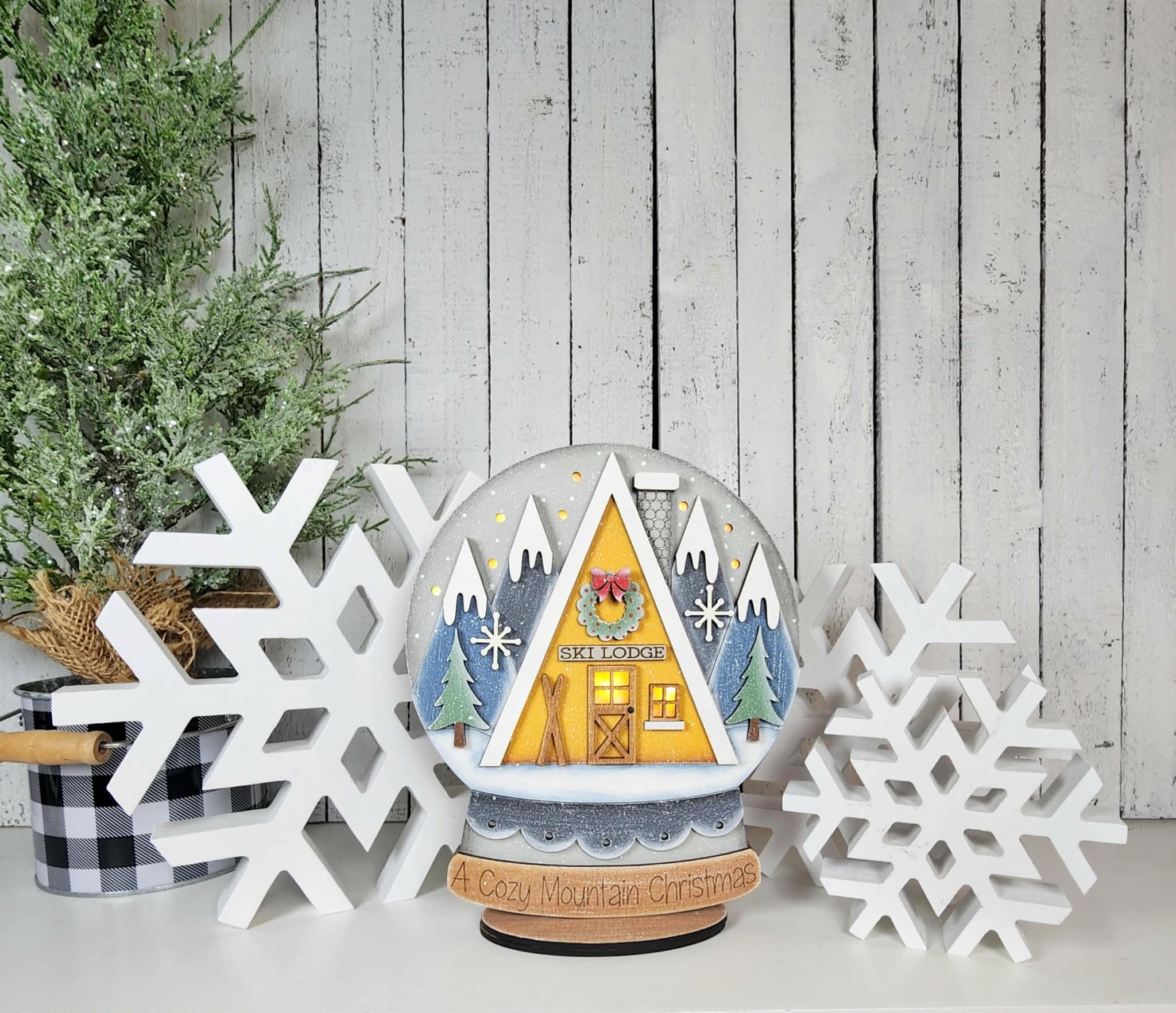 Cozy Mountain Christmas Snow Globe | DIY Kits