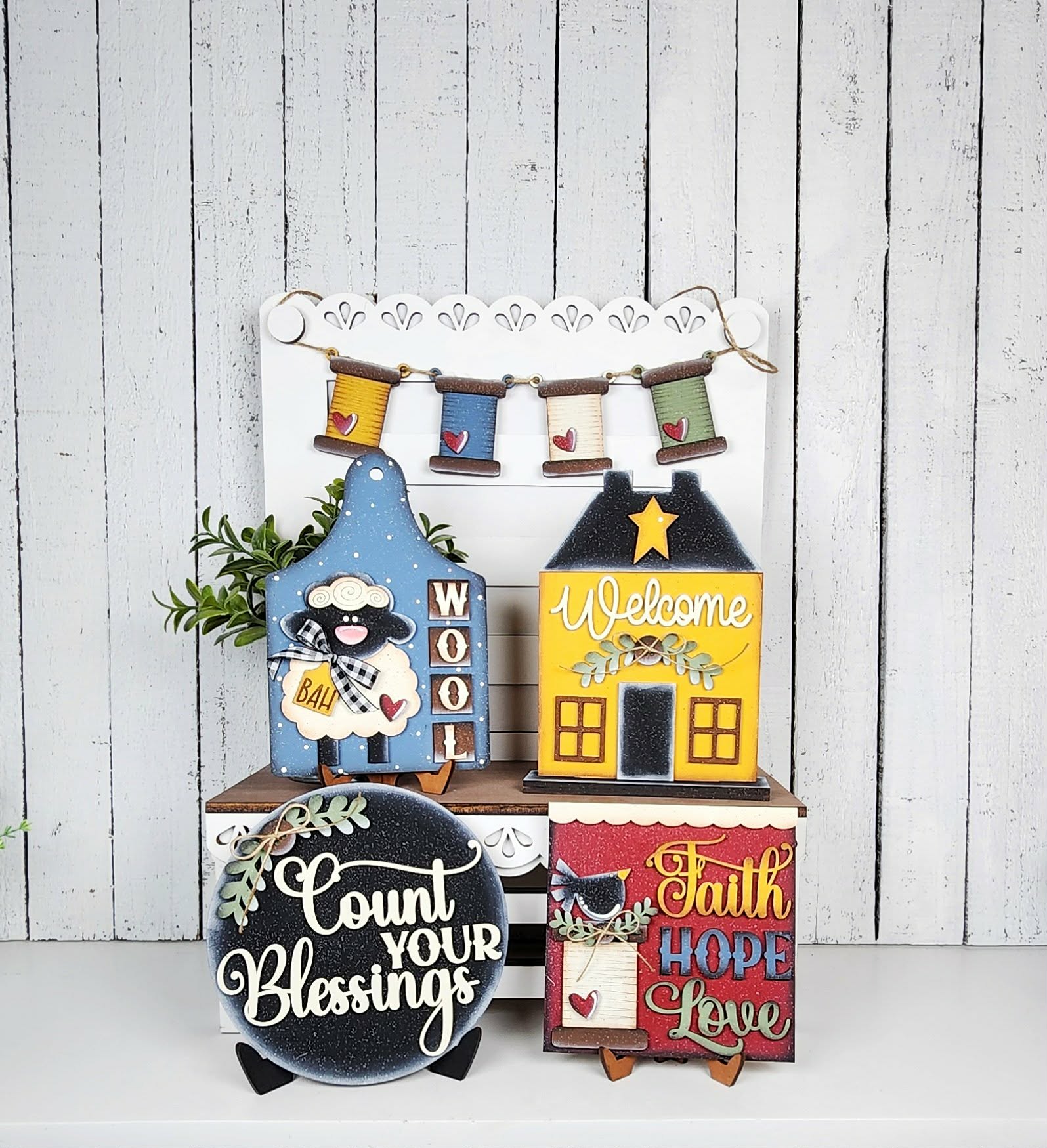 Farmhouse Tiered Tray Decor Bundle | DIY Kits
