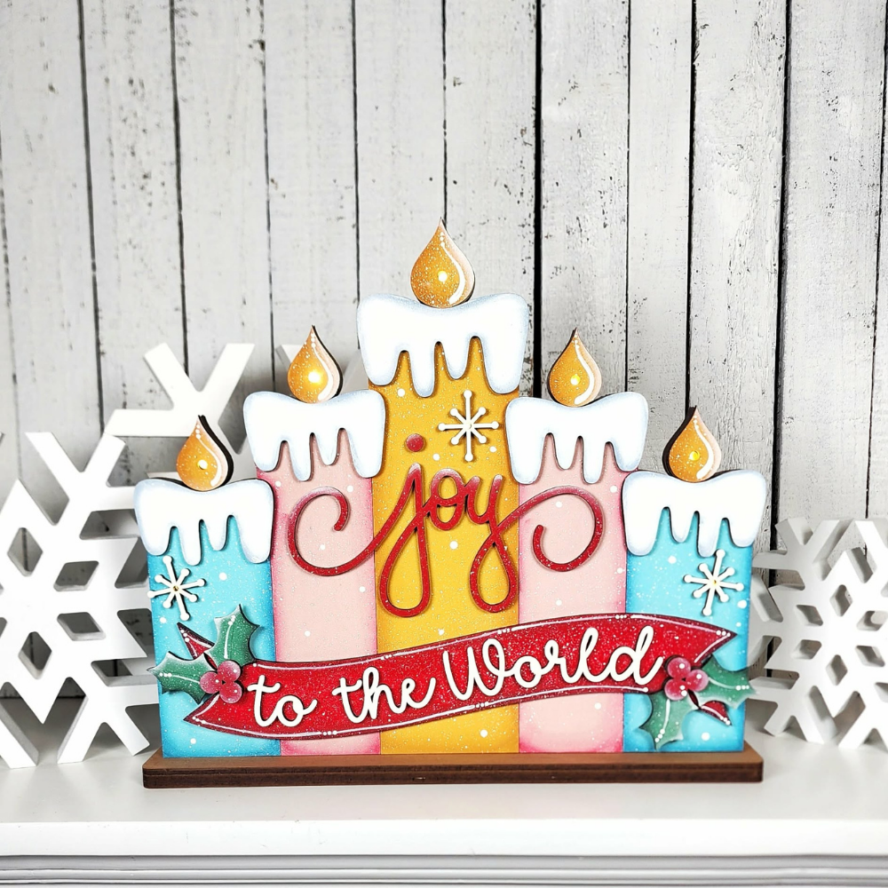 Joy to the World Candle Shelf Sitter 42 | DIY Kits