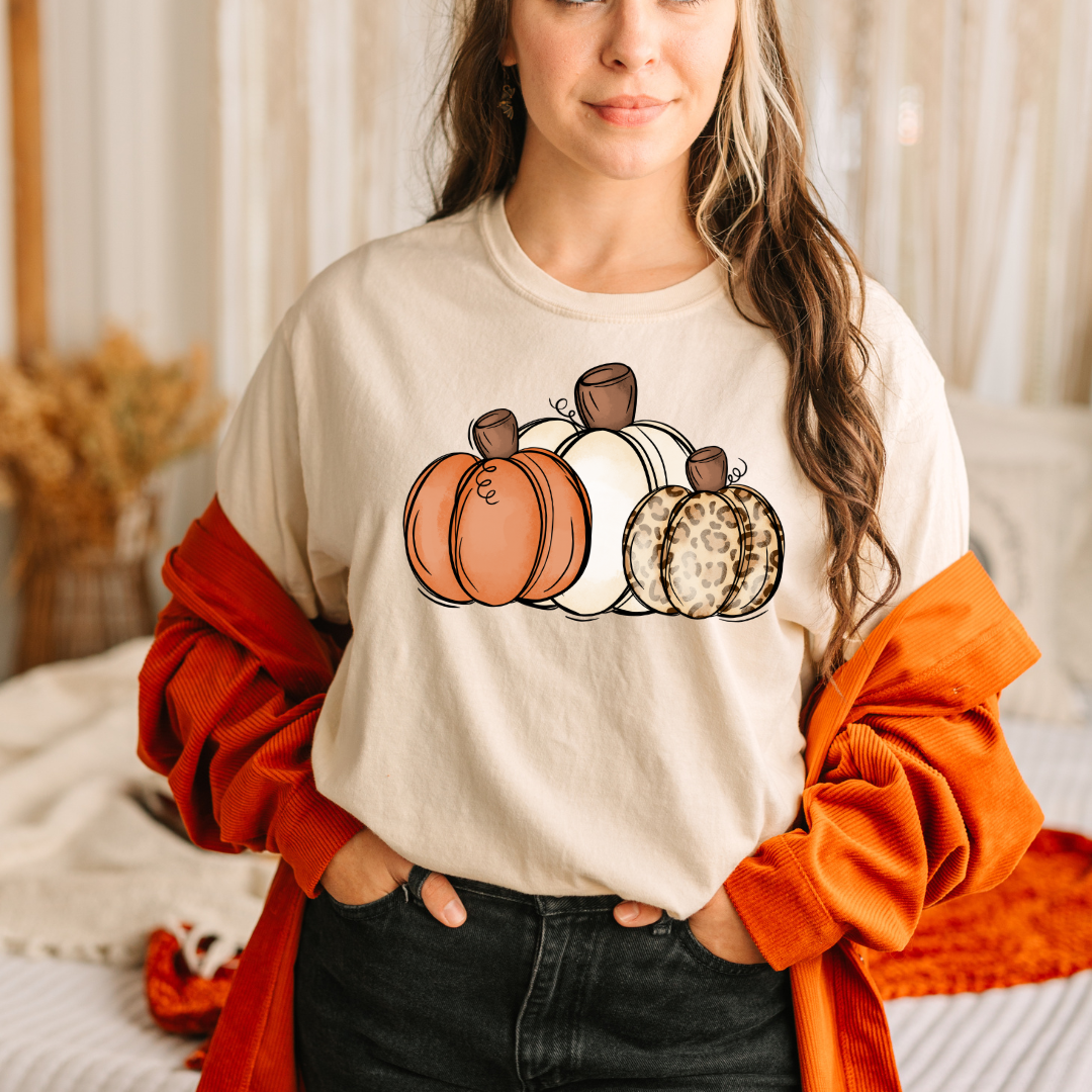 Three Pumpkins, Leopard| DTF Transfers