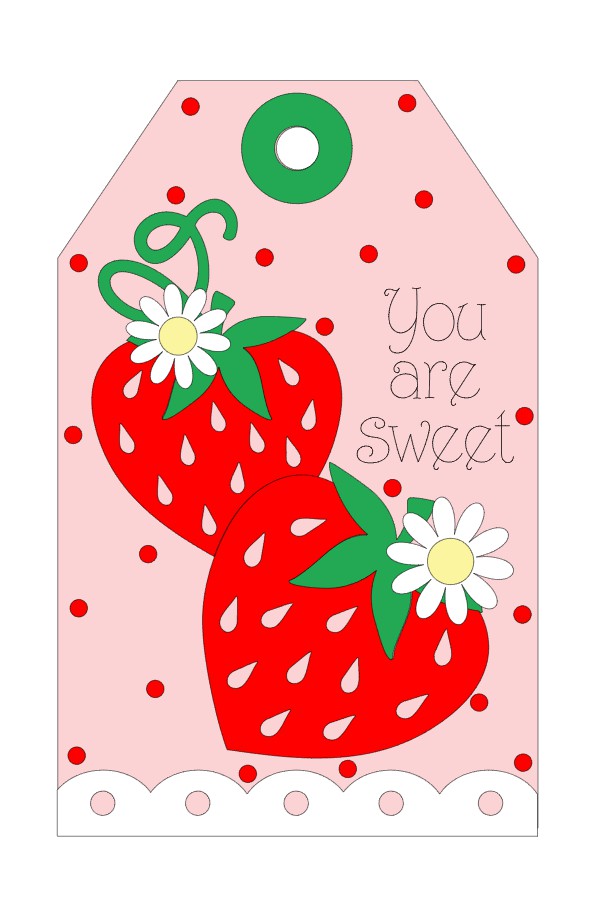 You Are Sweet Strawberry Tag Wood Craft Blank | DIY Kits