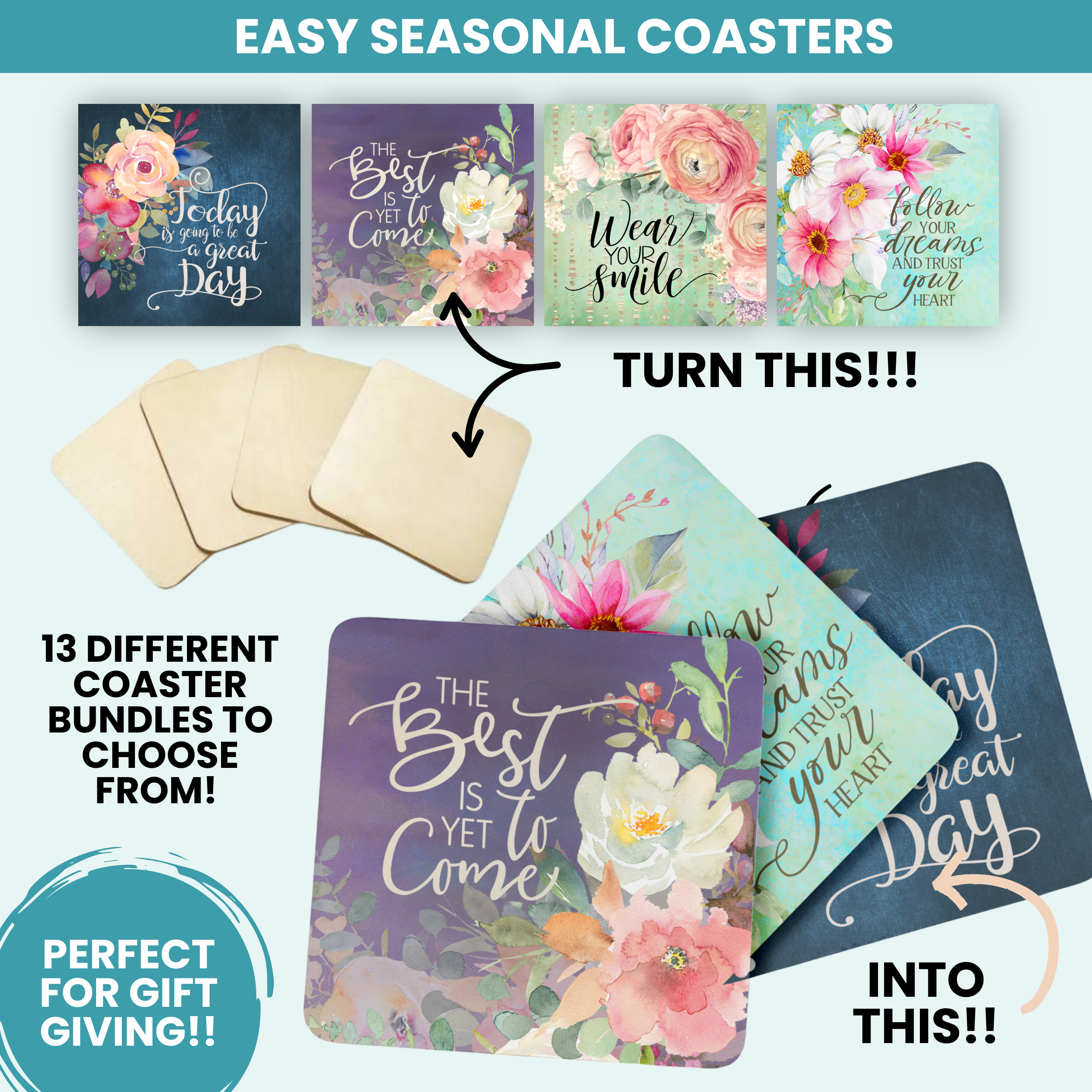 SEASONAL COASTER DTF Kit | DIY Kits