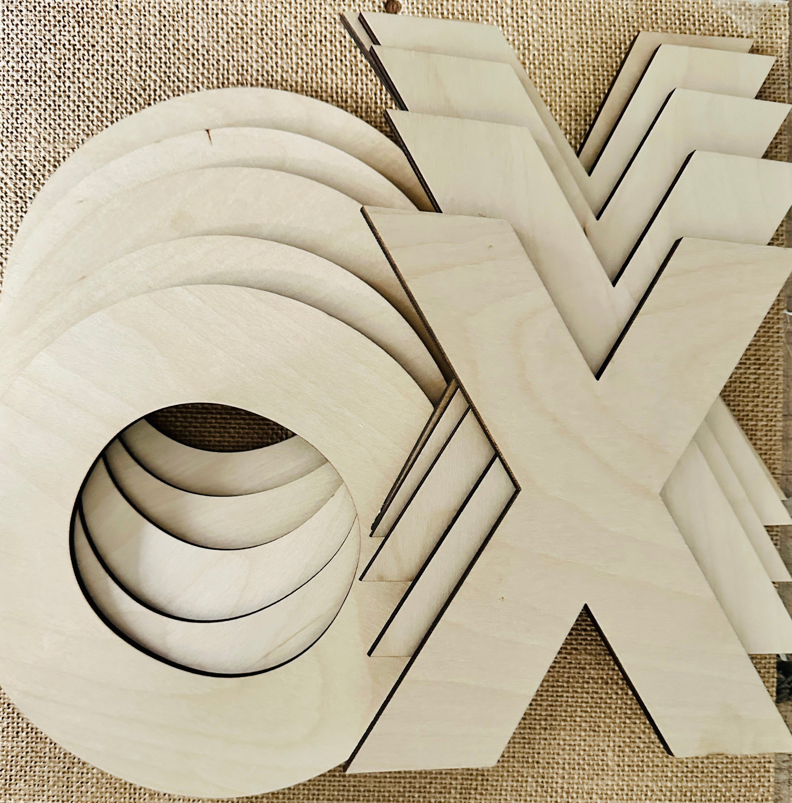 Tic Tac Toe Wood Letters  | Wood Craft Blank