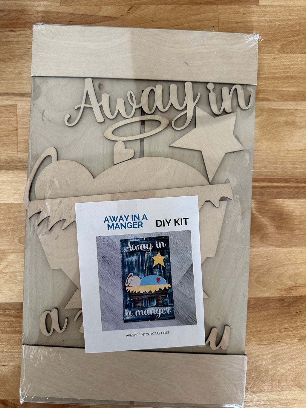 Away in a Manger DIY Kit | Wood Craft Blank