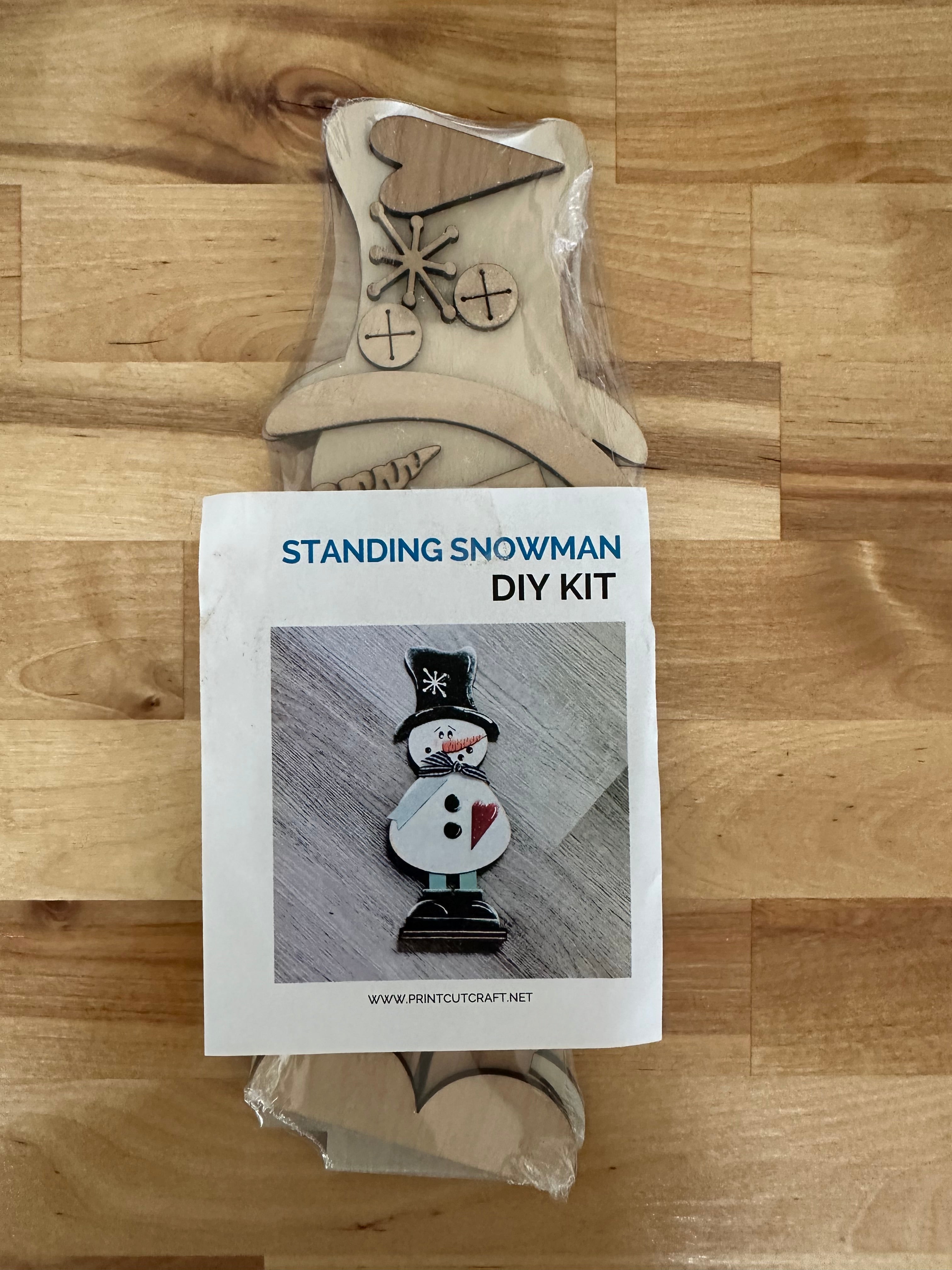 Standing Snowman DIY Kit | Wood Craft Blank