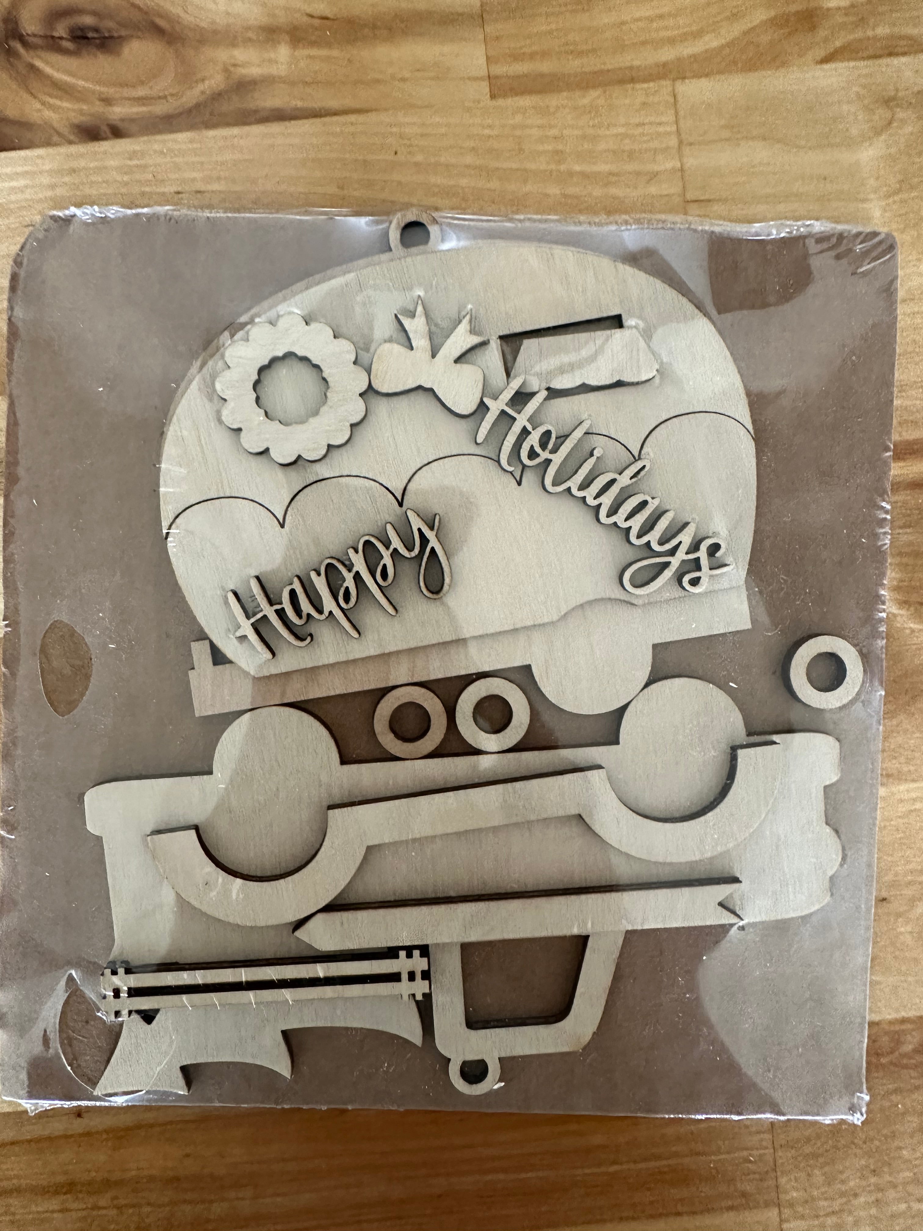 Truck and Camper Ornament | Wood Craft Blank