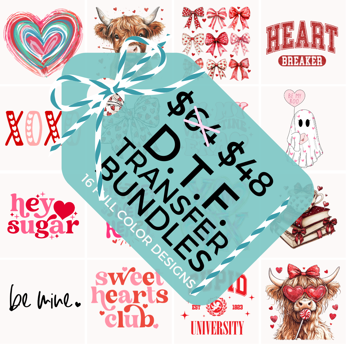 Valentine Large DTF Bundle | DTF Transfers