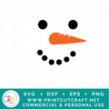 Snowman Face SVG PNG DXF EPS