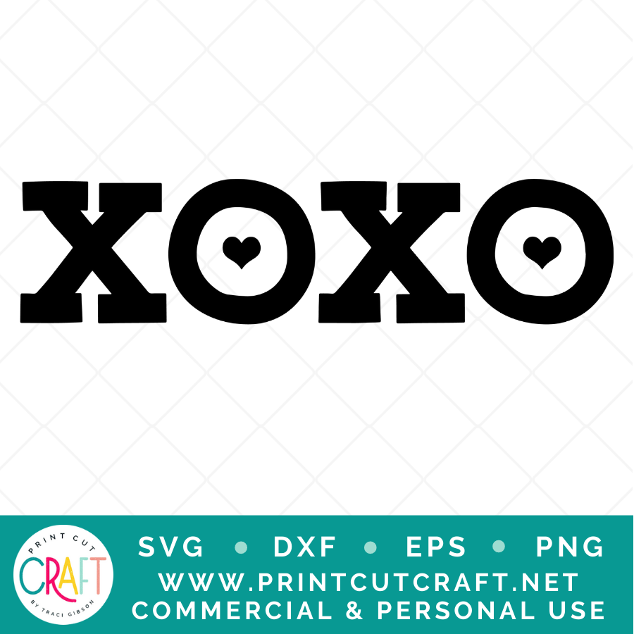 XOXO SVG PNG DXF EPS