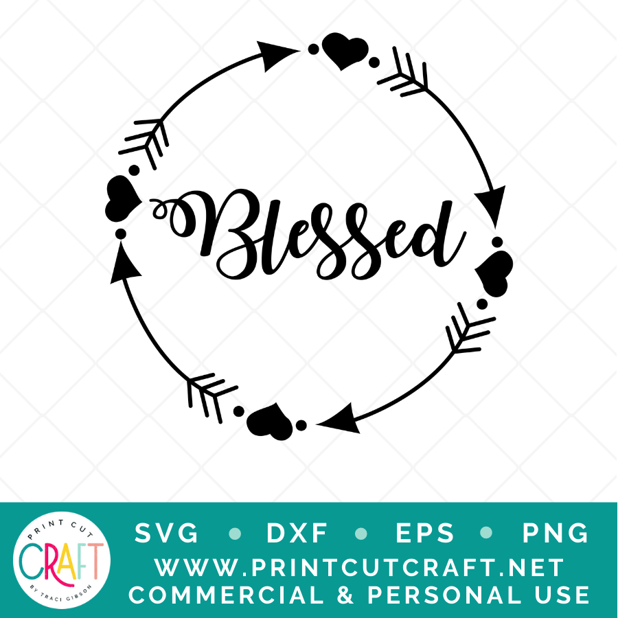 Blessed SVG PNG DXF EPS