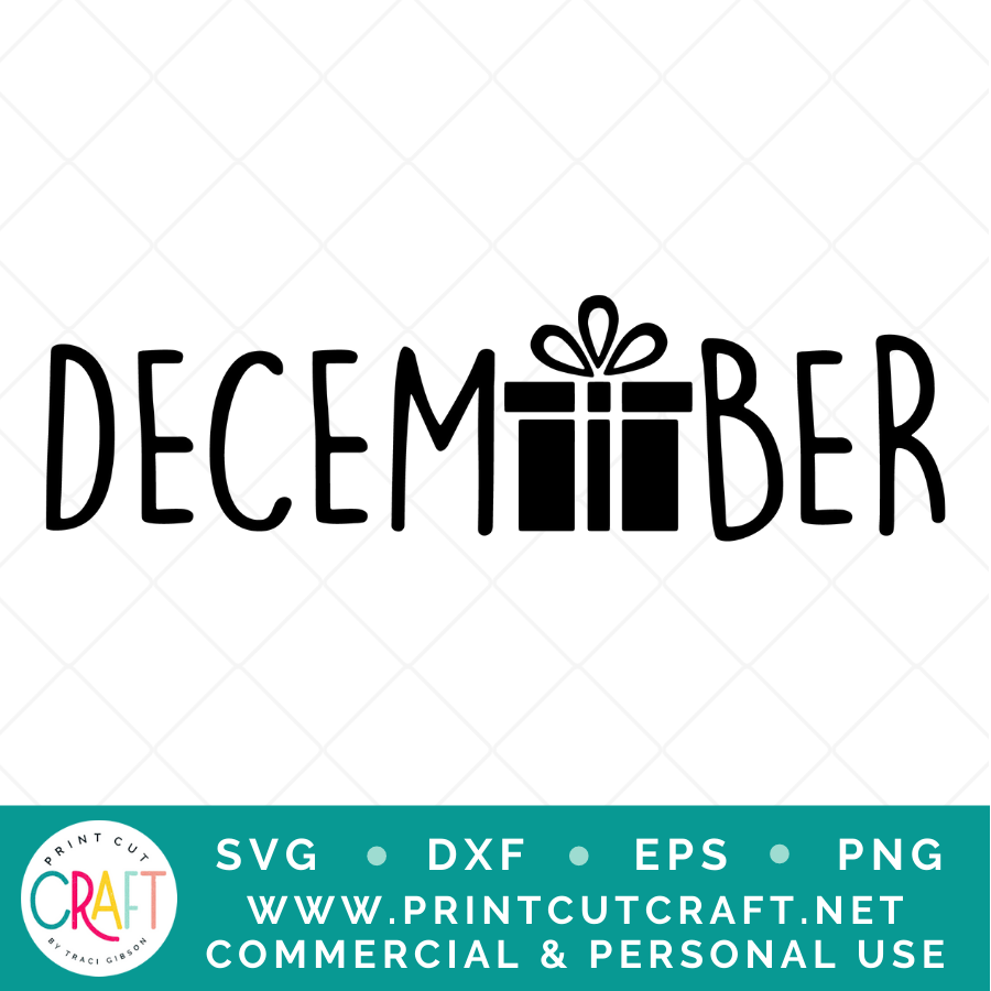 December SVG PNG DXF EPS