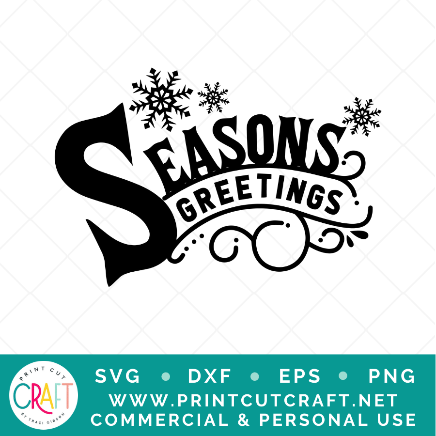 Season's Greetings SVG / Christmas SVG / Holiday SVG