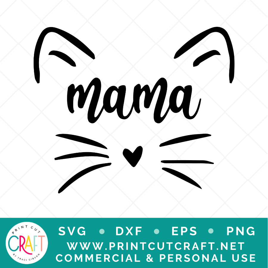 Mama Cat SVG / Kids SVG / Family SVG