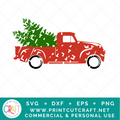 Vintage Truck With Tree SVG PNG DXF EPS