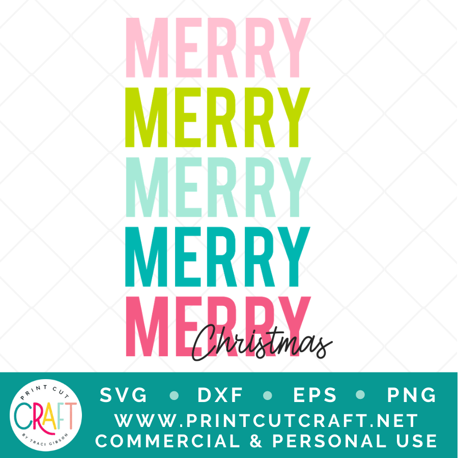Merry Merry Merry Christmas SVG / Holidays SVG / Winter SVG