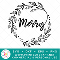 Merry SVG / Christmas SVG / Holiday SVG