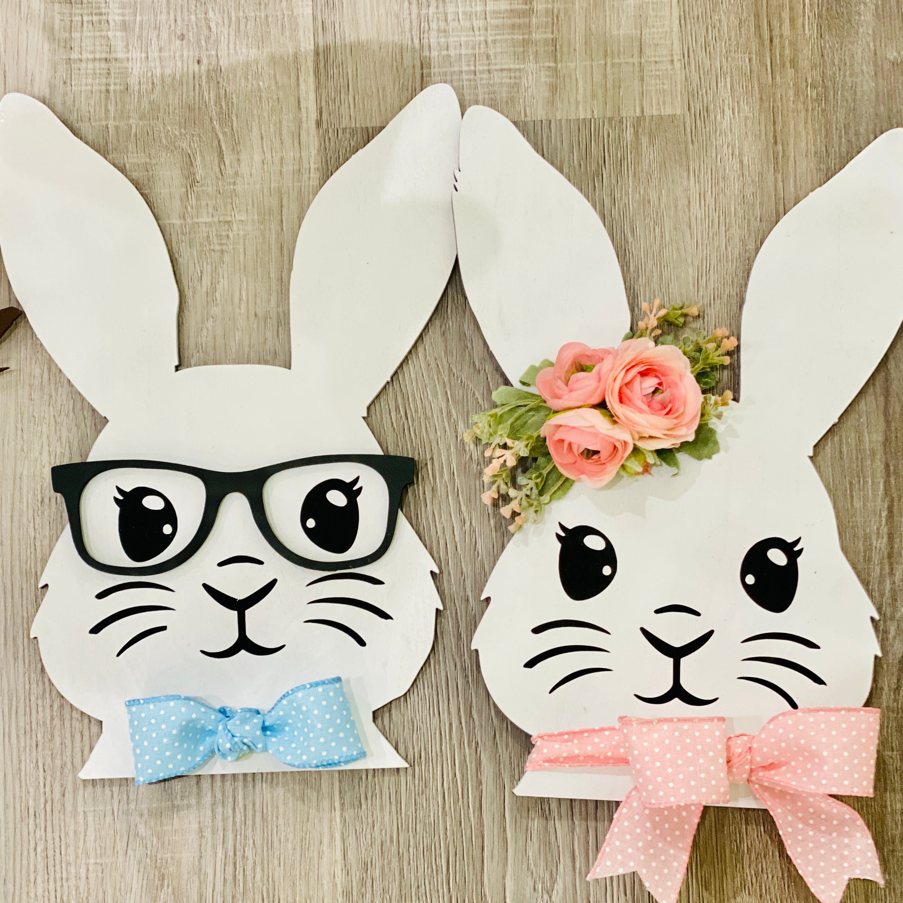 Bunny Face Sign Topper | Wood Craft Blank