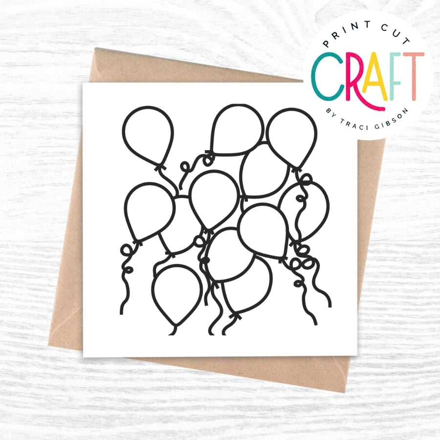 Balloons Background SVG PNG DXF EPS
