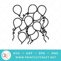 Balloons Background SVG PNG DXF EPS