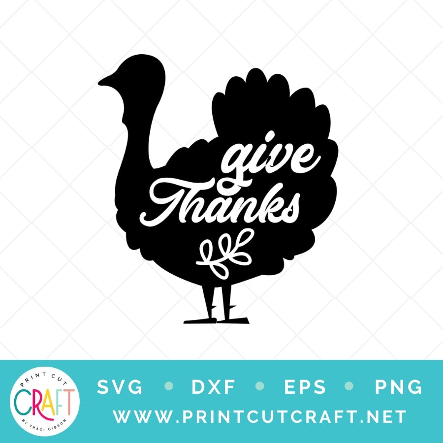 Give Thanks SVG PNG DXF EPS