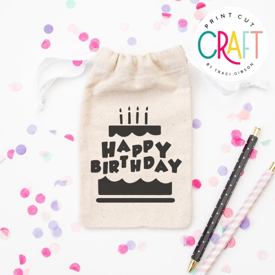 Happy Birthday Doodle Circle SVG DXF EPS PNG