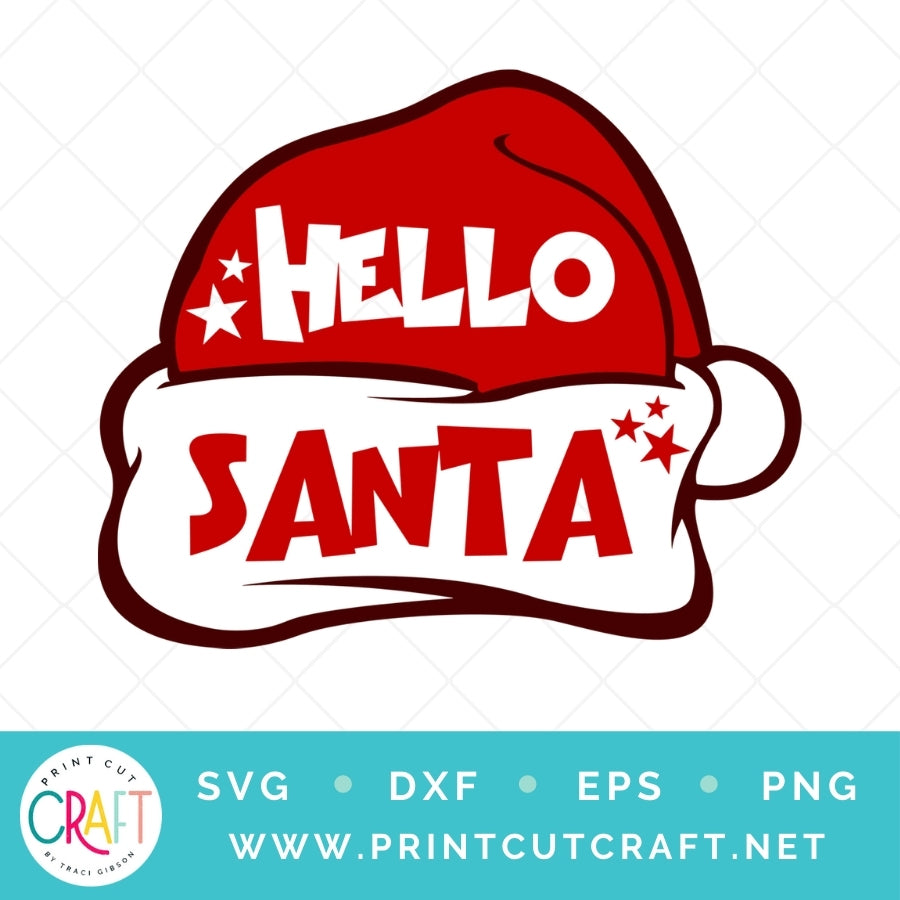 Hello Santa SVG PNG DXF EPS