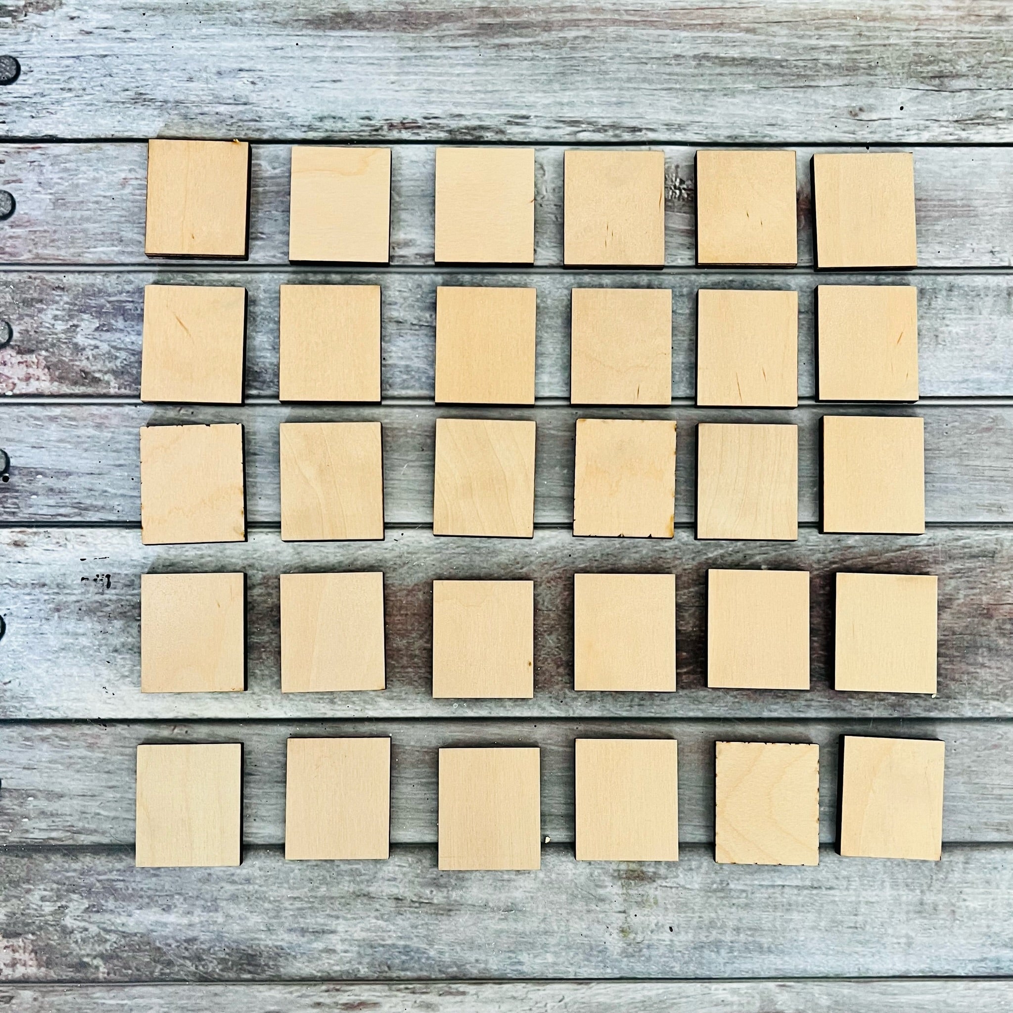 Wooden Tiles - Letter Blanks and Shapes - DIY Kit