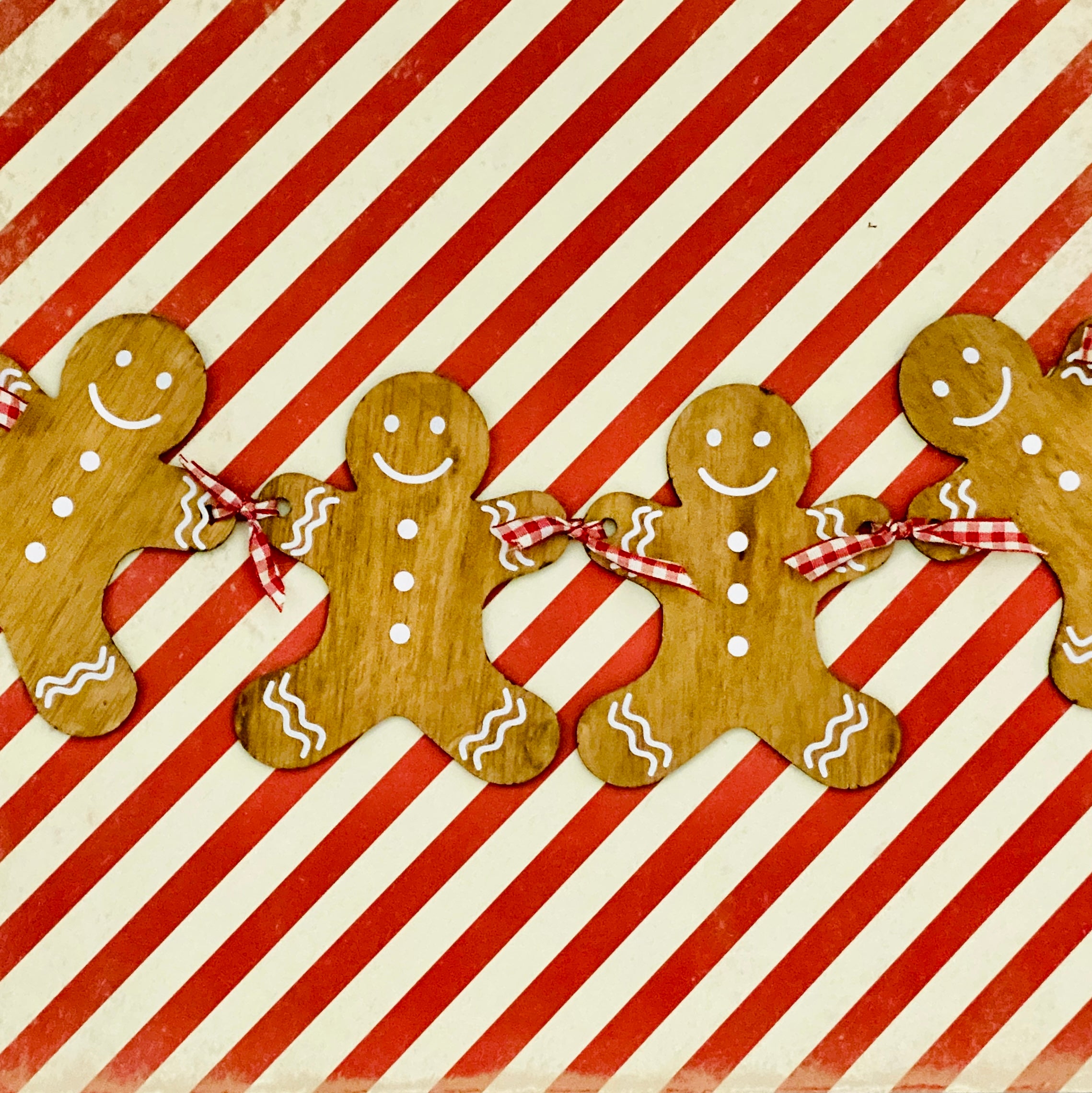 Gingerbread Men Garland Wood Blanks - DIY Kit