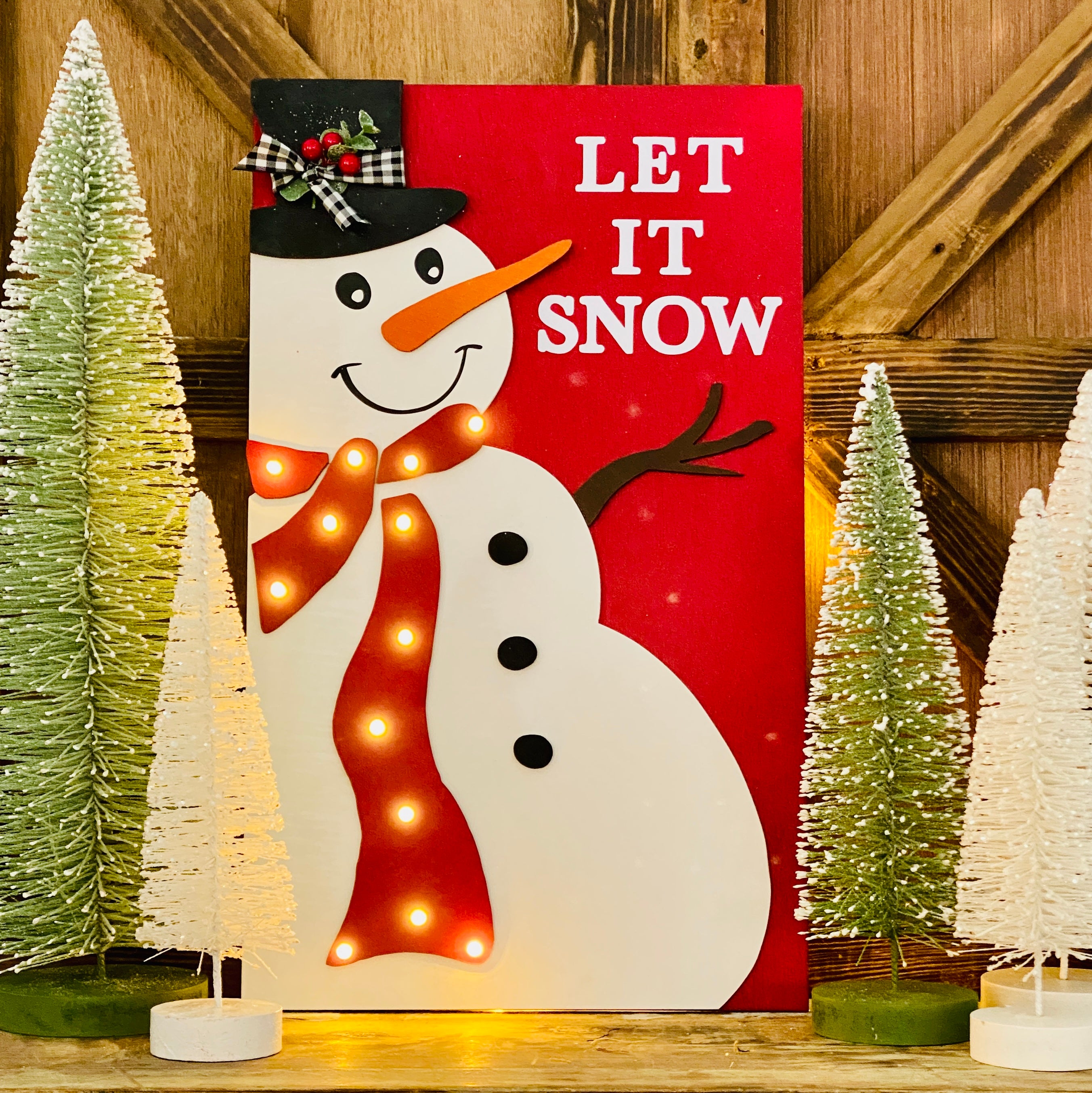 Light Up Snowman Sign | DIY Kit