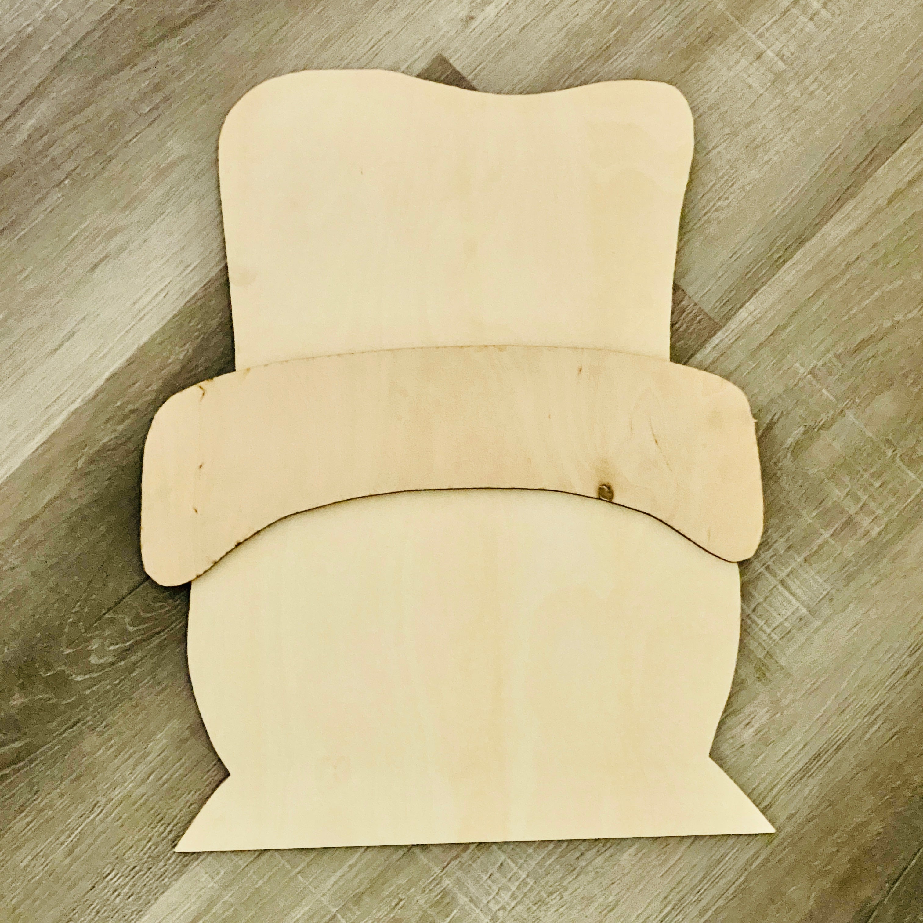 Snowman Head Topper | Wood Craft Blank